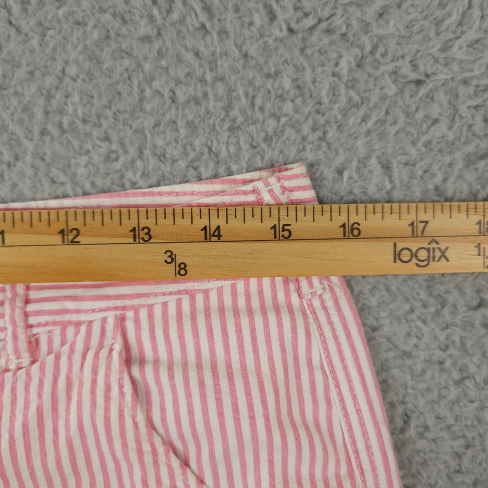 Columbia PFG Shorts Women 6 Pink White Striped Super Bonehead Outdoors Casual 6" - Picture 6 of 16